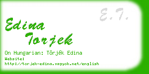 edina torjek business card
