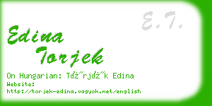 edina torjek business card